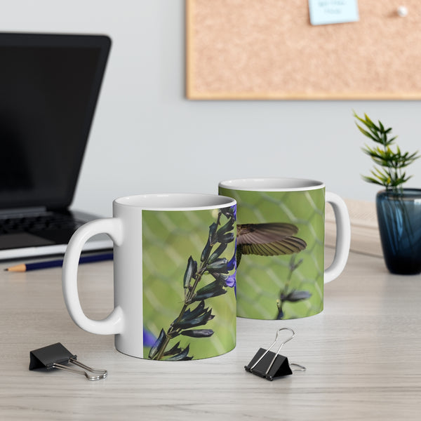 Mid Air Twist Hummingbird Ceramic Mug 11oz