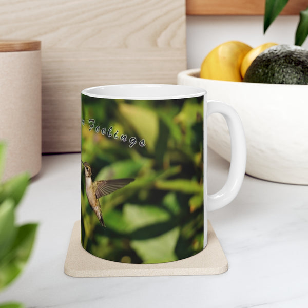 Warm Feelings Hummingbird Ceramic Mug 11oz