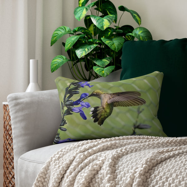 Air Twist Hummingbird Lumbar Pillow