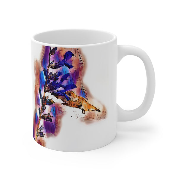 Ceramic Hummingbird Salvia Mug 11oz