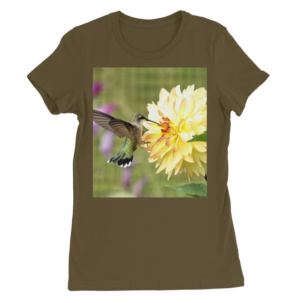 Flower Flame Hummingbird Women's Favourite T-Shirt