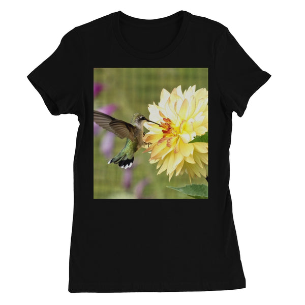 Flower Flame Hummingbird Women's Favourite T-Shirt
