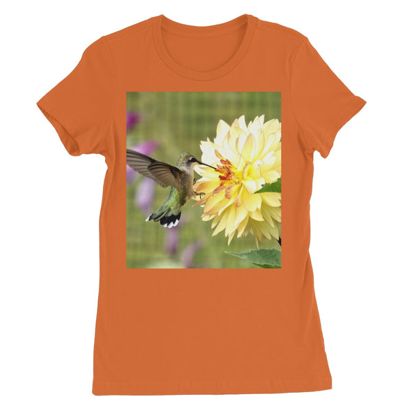 Flower Flame Hummingbird Women's Favourite T-Shirt