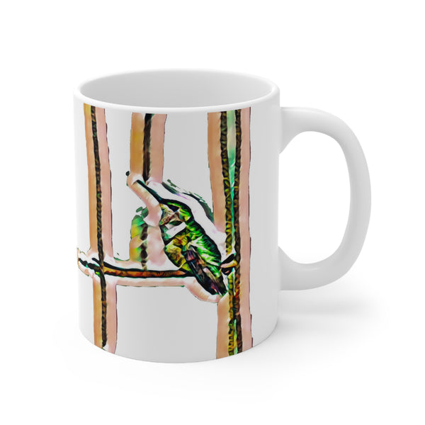 Ceramic Hummingbird Green Mug 11oz