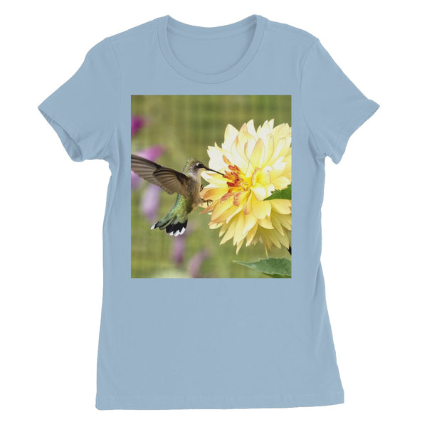 Flower Flame Hummingbird Women's Favourite T-Shirt