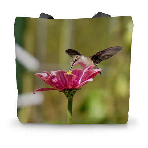 Hummingbird Hug Canvas Tote Bag