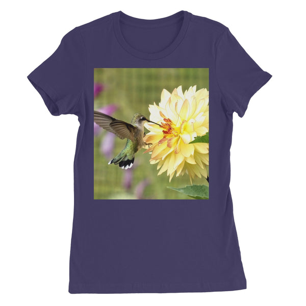 Flower Flame Hummingbird Women's Favourite T-Shirt