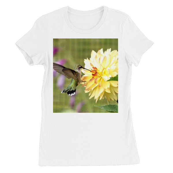 Flower Flame Hummingbird Women's Favourite T-Shirt