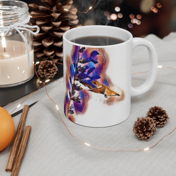 Ceramic Hummingbird Salvia Mug 11oz