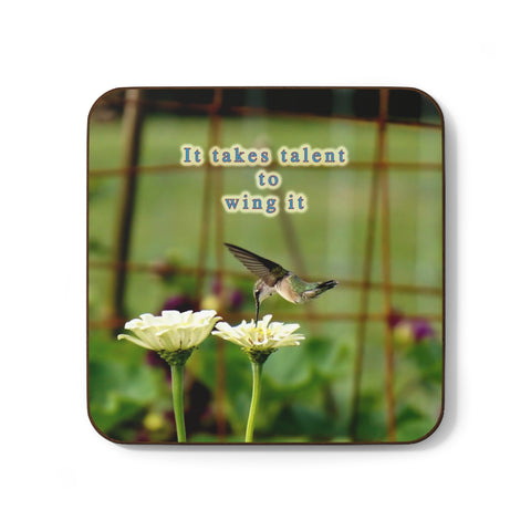 Wing It Hummingbird Hardboard Back Coaster