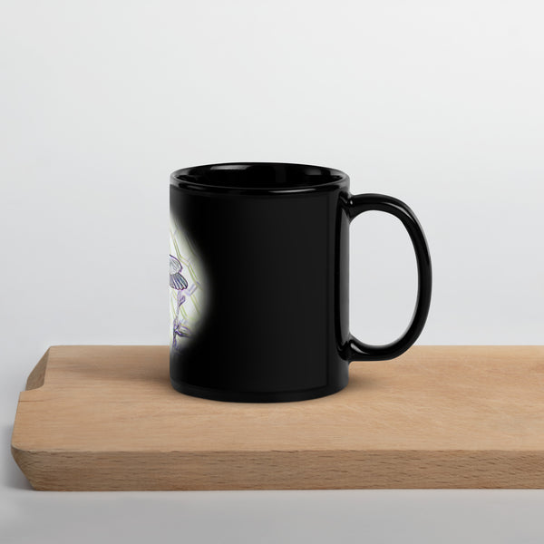 001a Black Glossy Mug