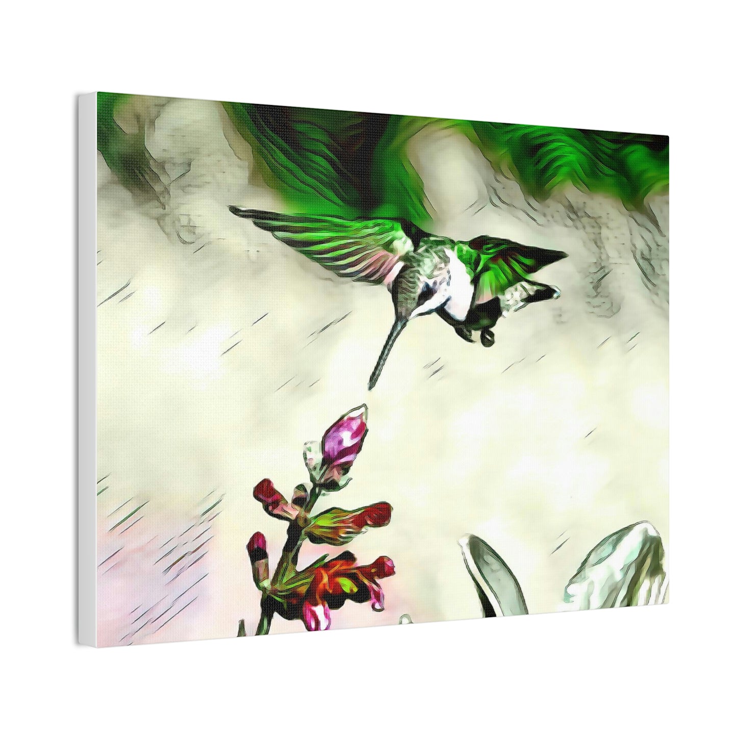 Green Skyline Canvas Stretched, 0.75"