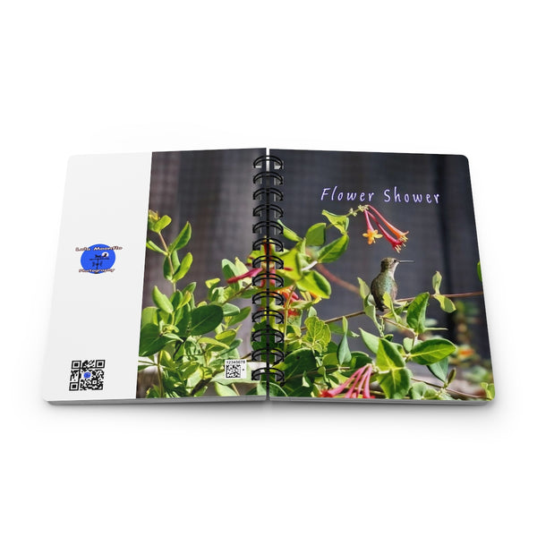 Flower Shower Hummingbird Spiral Bound Journal