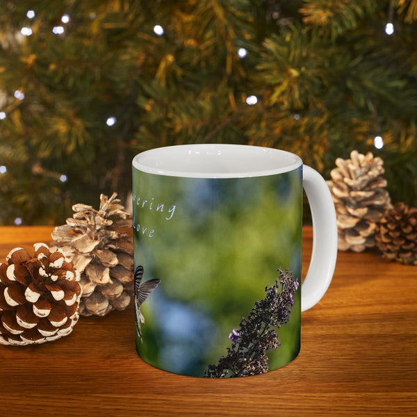 Towering Love Hummingbird Ceramic Mug 11oz