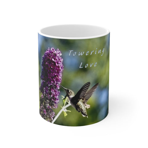 Towering Love Hummingbird Ceramic Mug 11oz