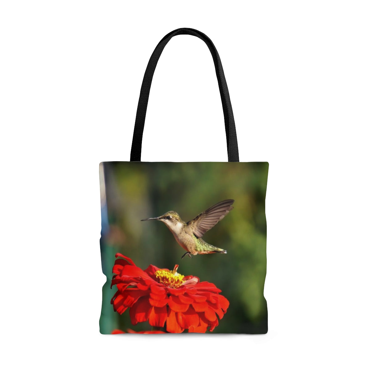 Red Bouncing Hummingbird Tote