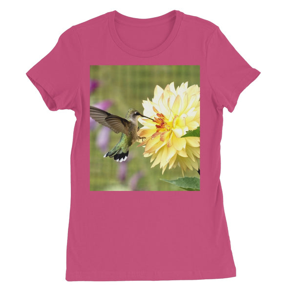 Flower Flame Hummingbird Women's Favourite T-Shirt
