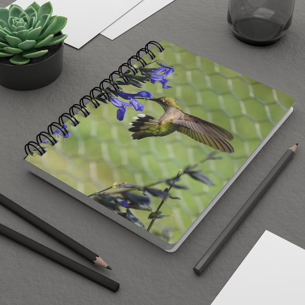 Violet Twist Hummingbird Spiral Bound Journal