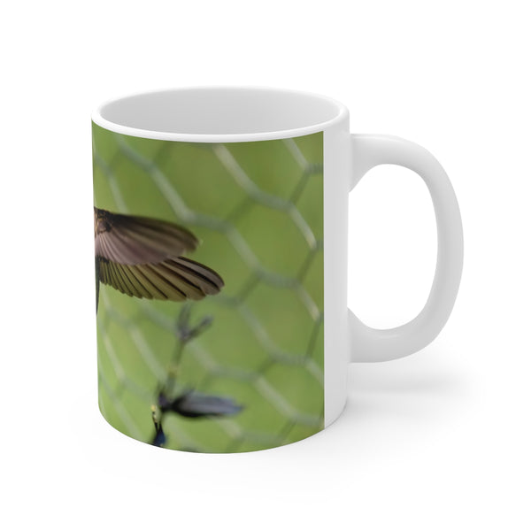 Mid Air Twist Hummingbird Ceramic Mug 11oz