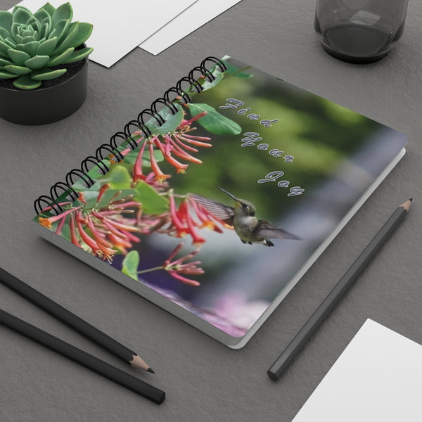 Find Joy Hummingbird Spiral Bound Journal