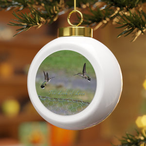 Look of Love Hummingbird Christmas Ball Ornament