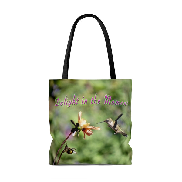 Delight in the Moment Hummingbird Tote