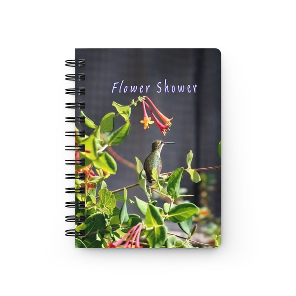 Flower Shower Hummingbird Spiral Bound Journal