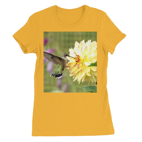 Flower Flame Hummingbird Women's Favourite T-Shirt