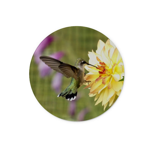 Flower Flame Hummingbird Glass Chopping Board