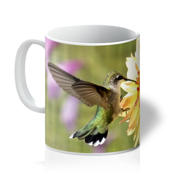 Flower Flame Hummingbird Mug
