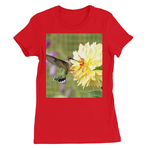 Flower Flame Hummingbird Women's Favourite T-Shirt