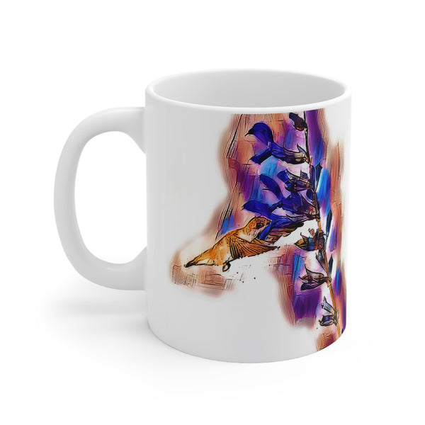 Ceramic Hummingbird Salvia Mug 11oz